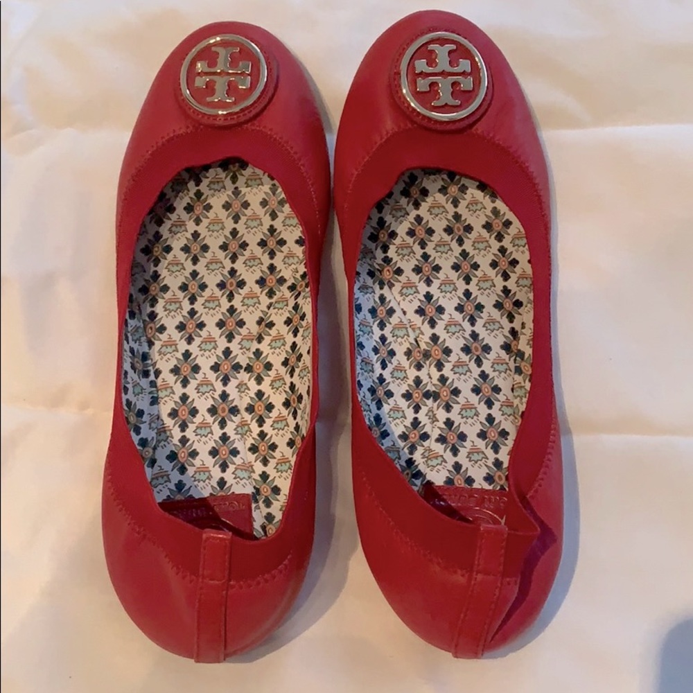 Tory Burch Caroline Red Flats